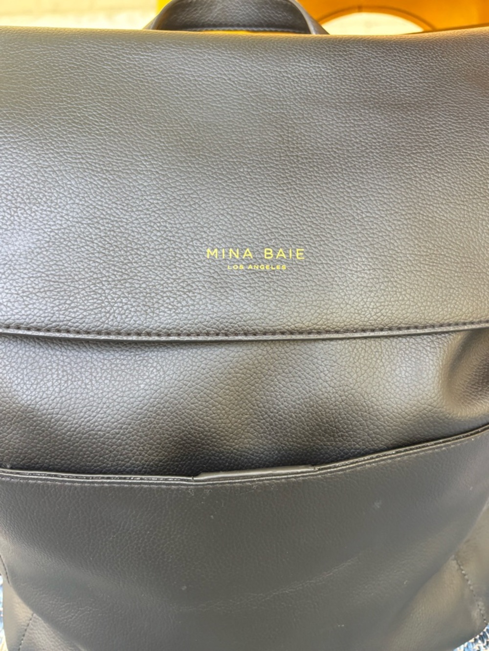 Mina Baie Kinney leather diaper bag and Backpack black sold out online - Picture 8 of 16